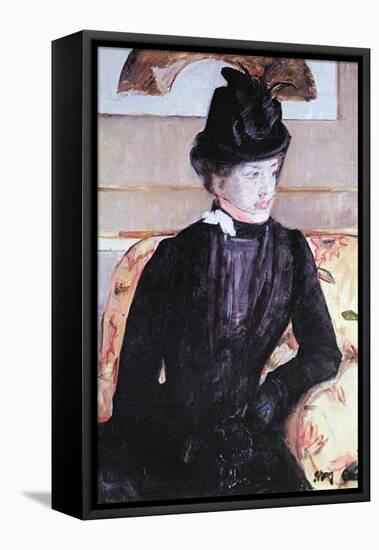 Young Woman In Black-Mary Cassatt-Framed Stretched Canvas