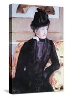 Young Woman In Black-Mary Cassatt-Stretched Canvas