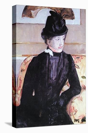 Young Woman In Black-Mary Cassatt-Stretched Canvas