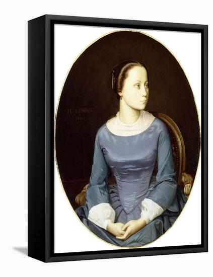 Young Woman in Blue, 1852-Jean Leon Gerome-Framed Stretched Canvas