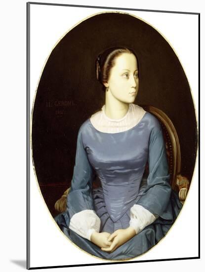 Young Woman in Blue, 1852-Jean Leon Gerome-Mounted Giclee Print