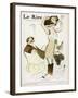 Young Woman in Corset Chemise and Stockings Secures Her New Hat-Jacques Wely-Framed Art Print