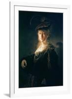 Young Woman in Fancy Dress-Rembrandt van Rijn-Framed Giclee Print