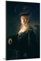Young Woman in Fancy Dress-Rembrandt van Rijn-Mounted Giclee Print