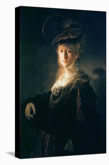 Young Woman in Fancy Dress-Rembrandt van Rijn-Stretched Canvas