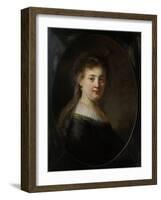 Young Woman in Fantasy Costume, 1633-Rembrandt van Rijn-Framed Giclee Print