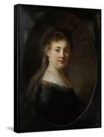Young Woman in Fantasy Costume, 1633-Rembrandt van Rijn-Framed Stretched Canvas