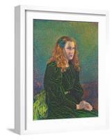 Young Woman in Green Dress, 1893-Theo van Rysselberghe-Framed Giclee Print