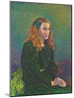 Young Woman in Green Dress, 1893-Theo van Rysselberghe-Mounted Giclee Print