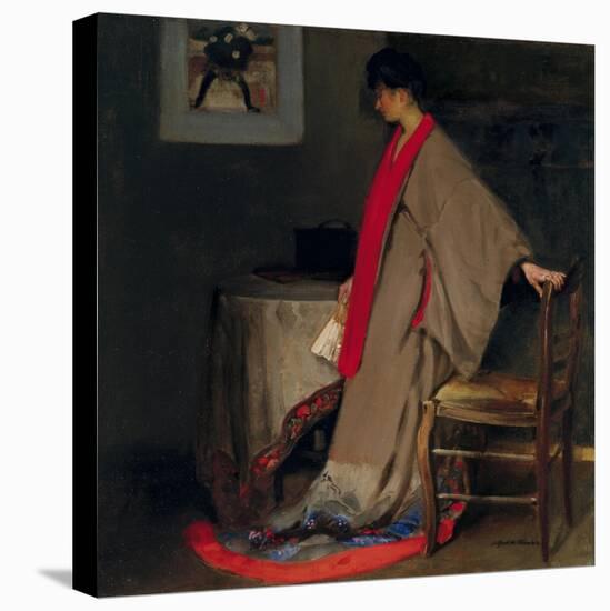 Young Woman in Kimono, c.1901-Alfred Henry Maurer-Stretched Canvas