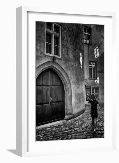 Young Woman in Old Town-Rory Garforth-Framed Photographic Print