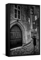 Young Woman in Old Town-Rory Garforth-Framed Stretched Canvas