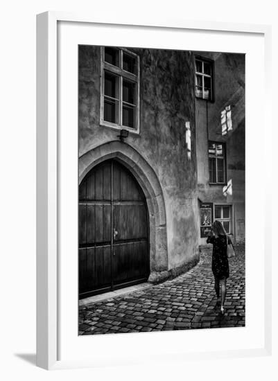 Young Woman in Old Town-Rory Garforth-Framed Photographic Print
