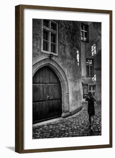 Young Woman in Old Town-Rory Garforth-Framed Photographic Print