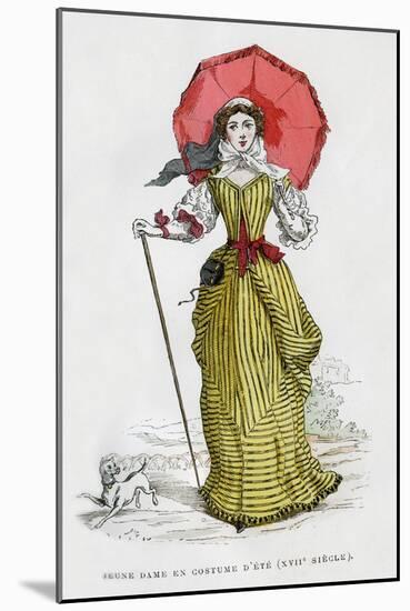 Young Woman in Summer Fashion, 17th Century (1882-188)-null-Mounted Giclee Print