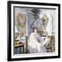 Young Woman in White, C1864-1930-Anna Lea Merritt-Framed Giclee Print