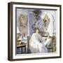 Young Woman in White, C1864-1930-Anna Lea Merritt-Framed Giclee Print