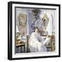 Young Woman in White, C1864-1930-Anna Lea Merritt-Framed Giclee Print