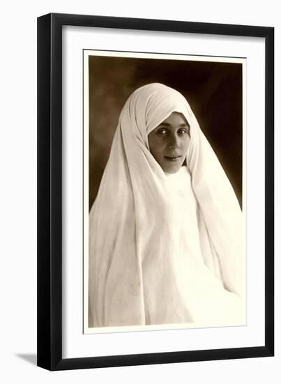 Young Woman in White-null-Framed Art Print