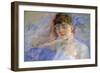 Young Woman in White-Berthe Morisot-Framed Art Print