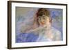 Young Woman in White-Berthe Morisot-Framed Art Print