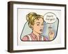 Young Woman Is Reminding Something-Arty-Framed Art Print