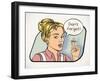 Young Woman Is Reminding Something-Arty-Framed Art Print