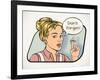 Young Woman Is Reminding Something-Arty-Framed Art Print