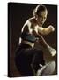 Young Woman Kickboxing-null-Stretched Canvas