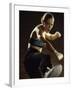 Young Woman Kickboxing-null-Framed Photographic Print