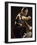 Young Woman Kickboxing-null-Framed Photographic Print