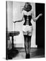 Young Woman Lacing Her Corset-Bettmann-Stretched Canvas