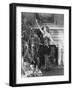 Young Woman Lighting Candles on Christmas Tree-null-Framed Photo