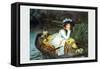 Young Woman Looking in a Boat-James Tissot-Framed Stretched Canvas