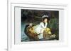 Young Woman Looking in a Boat-James Tissot-Framed Premium Giclee Print