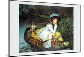 Young Woman Looking in a Boat-James Tissot-Mounted Art Print