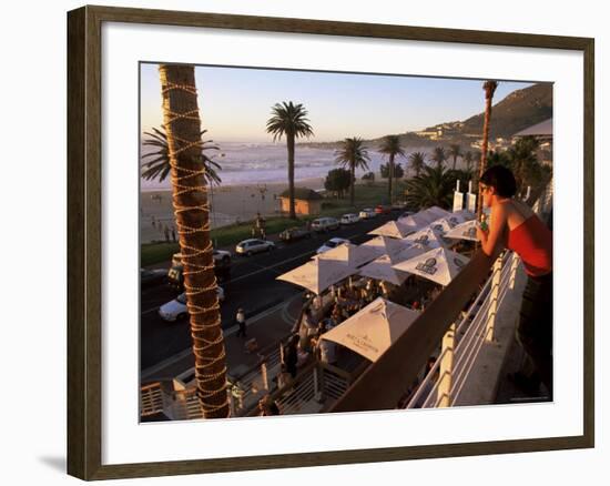 Young Woman Looking Over Camps Bay, Cape Town, South Africa, Africa-Yadid Levy-Framed Photographic Print
