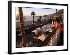 Young Woman Looking Over Camps Bay, Cape Town, South Africa, Africa-Yadid Levy-Framed Photographic Print