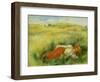 Young Woman, Lying in a Green Meadow-Pierre-Auguste Renoir-Framed Giclee Print