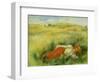 Young Woman, Lying in a Green Meadow-Pierre-Auguste Renoir-Framed Giclee Print