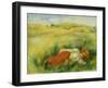 Young Woman, Lying in a Green Meadow-Pierre-Auguste Renoir-Framed Giclee Print