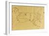 Young Woman Lying on Her Back, 1915-Egon Schiele-Framed Giclee Print