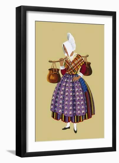 Young Woman Milk Carrier from the Countryside of Artois-Elizabeth Whitney Moffat-Framed Art Print