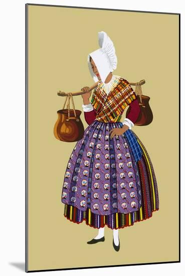 Young Woman Milk Carrier from the Countryside of Artois-Elizabeth Whitney Moffat-Mounted Art Print