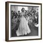 Young Woman Modeling the Lafaurie's Finished Product For the Tailors Before the Showing-Nina Leen-Framed Photographic Print