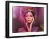 Young Woman Muse with Creative Body Art and Hairdo-NejroN Photo-Framed Art Print