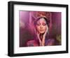 Young Woman Muse with Creative Body Art and Hairdo-NejroN Photo-Framed Art Print