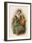 Young Woman of the Tudor Court-Lydia Frances-Framed Art Print