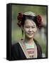 Young Woman of Yao Minority Mountain Tribe in Traditional Costume, Guangxi Province, China-Angelo Cavalli-Framed Stretched Canvas