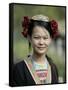 Young Woman of Yao Minority Mountain Tribe in Traditional Costume, Guangxi Province, China-Angelo Cavalli-Framed Stretched Canvas